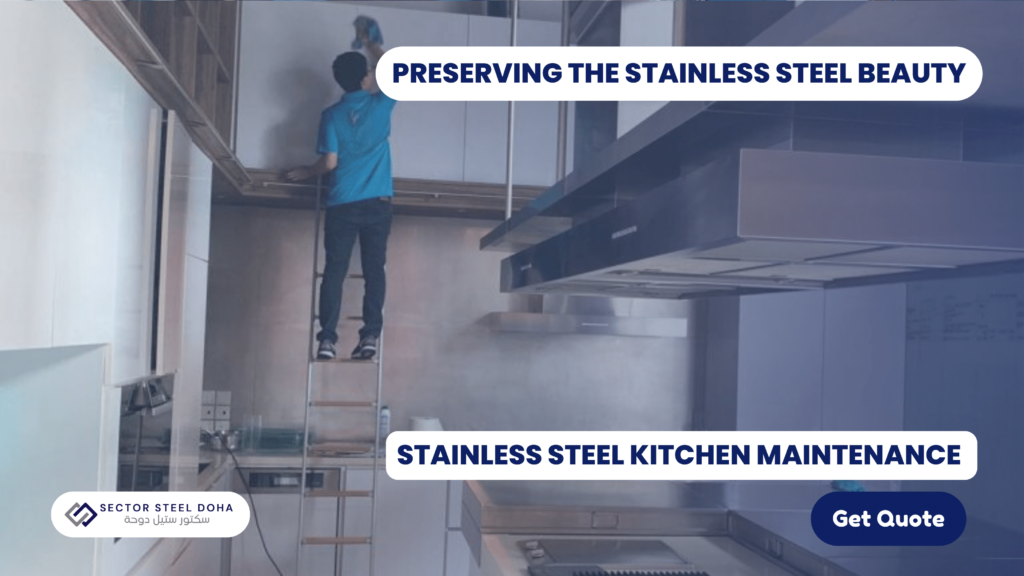 Maintenance team at the site for repair the stainless steel kitchen
